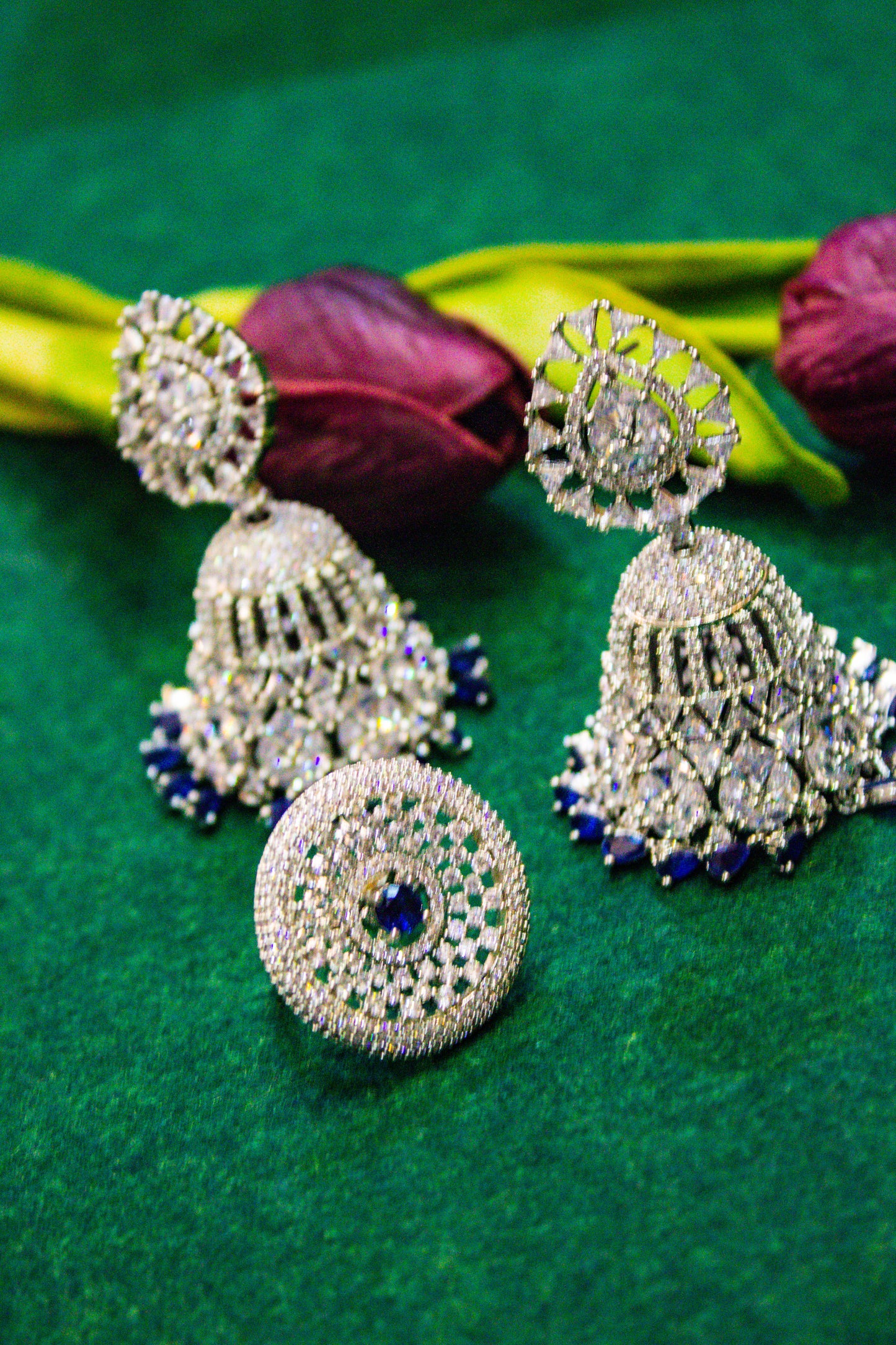 SILVER LOLITE EARRINGS