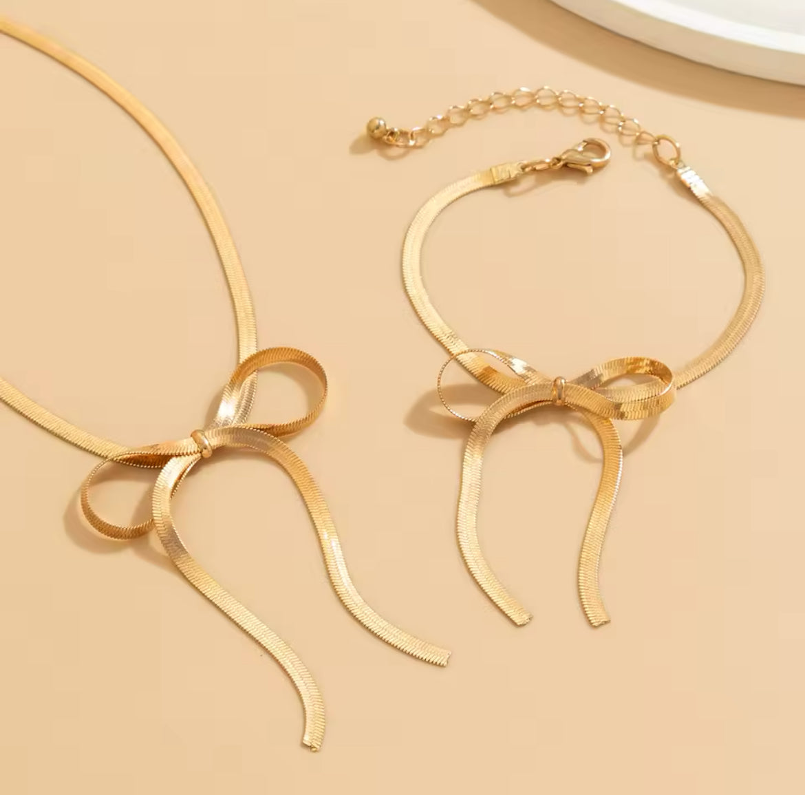 Gold Bow Statement Bracelet