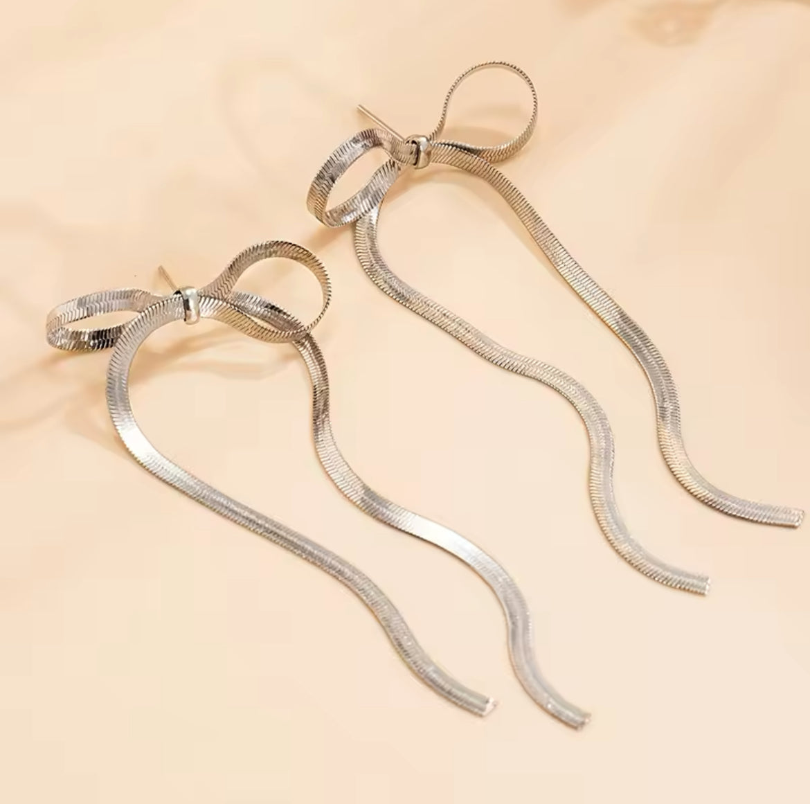 Silver Bow Statement Bracelet