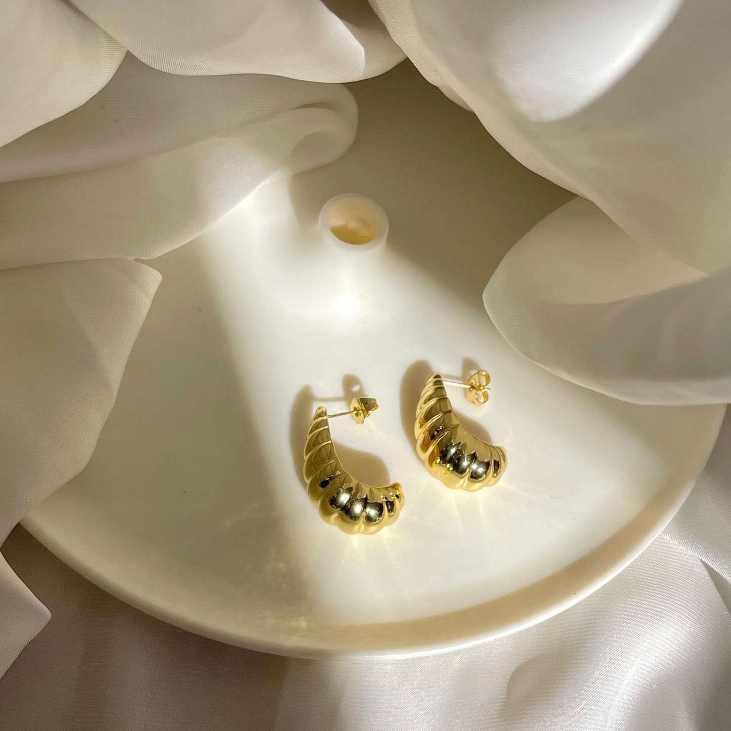 Crescent Stud Earrings