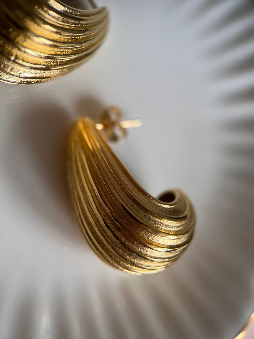 TEXTURED DROP EARRINGS