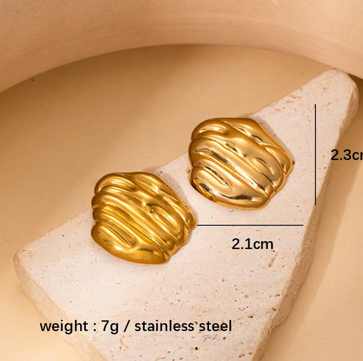 Gold Bar Earrings