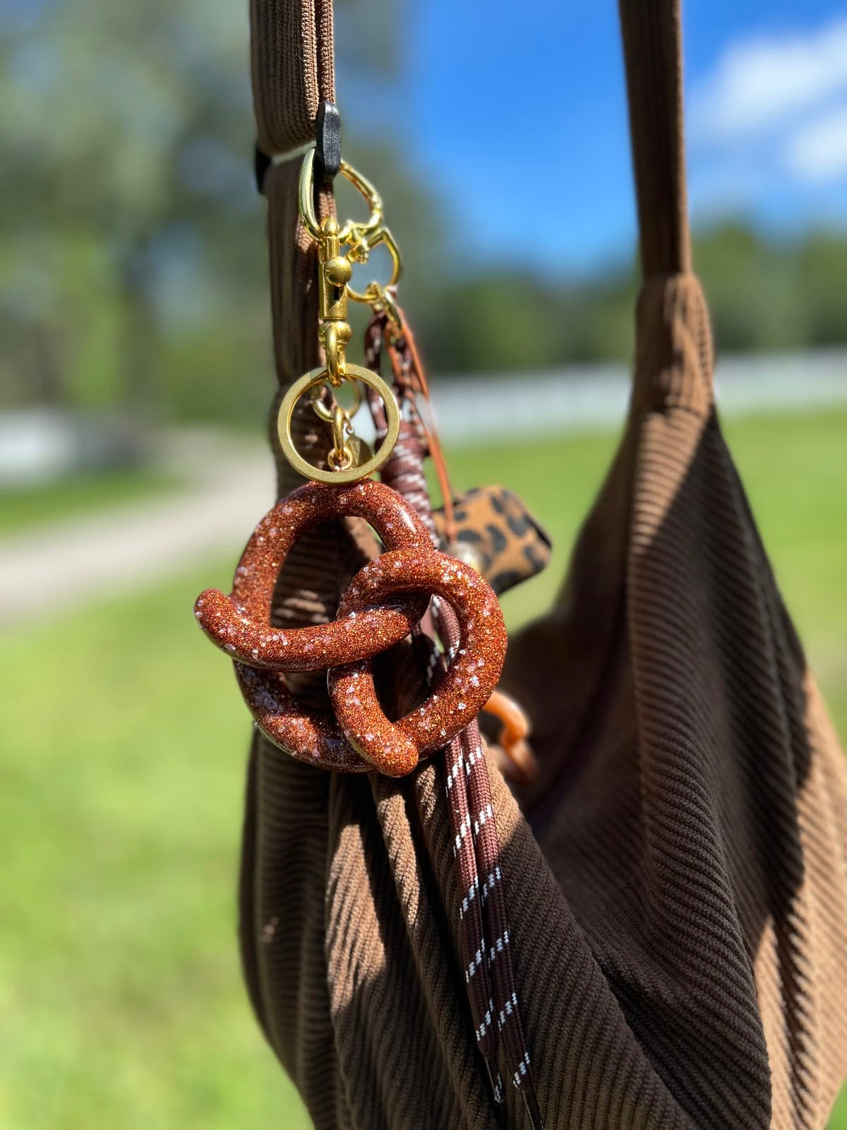 ‘Pumpkin Spice Pretzel’ Bag Charm