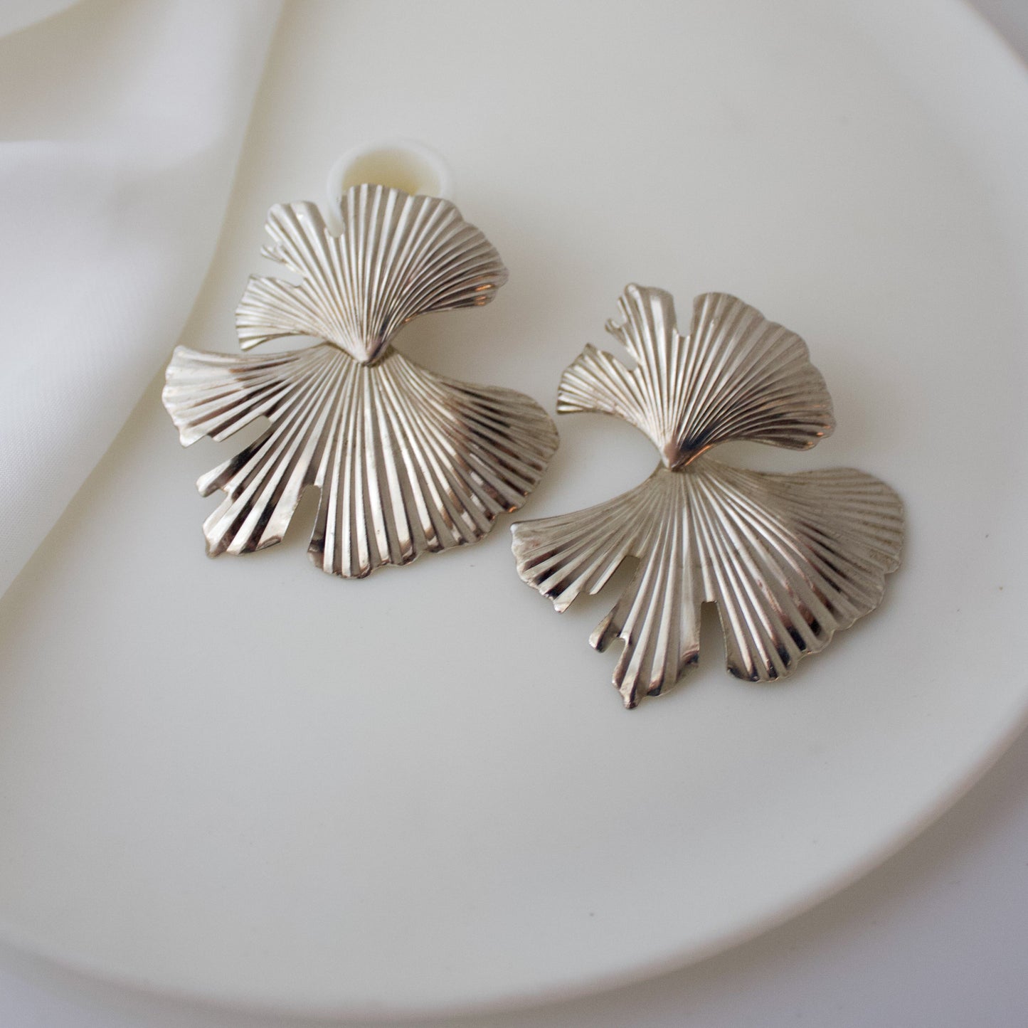 Silver Leaf Earrings