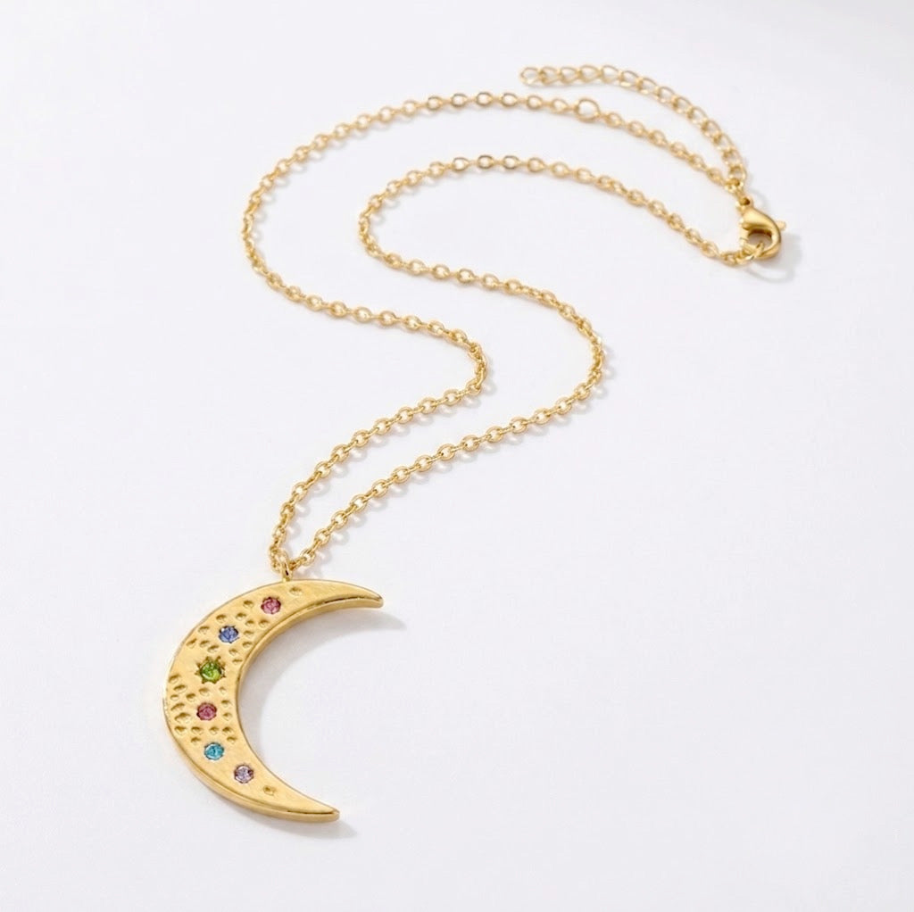 Stardust Crescent Necklace