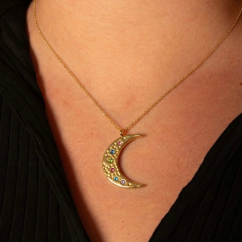 Stardust Crescent Necklace