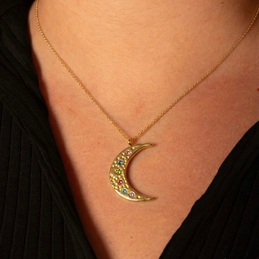 Stardust Crescent Necklace