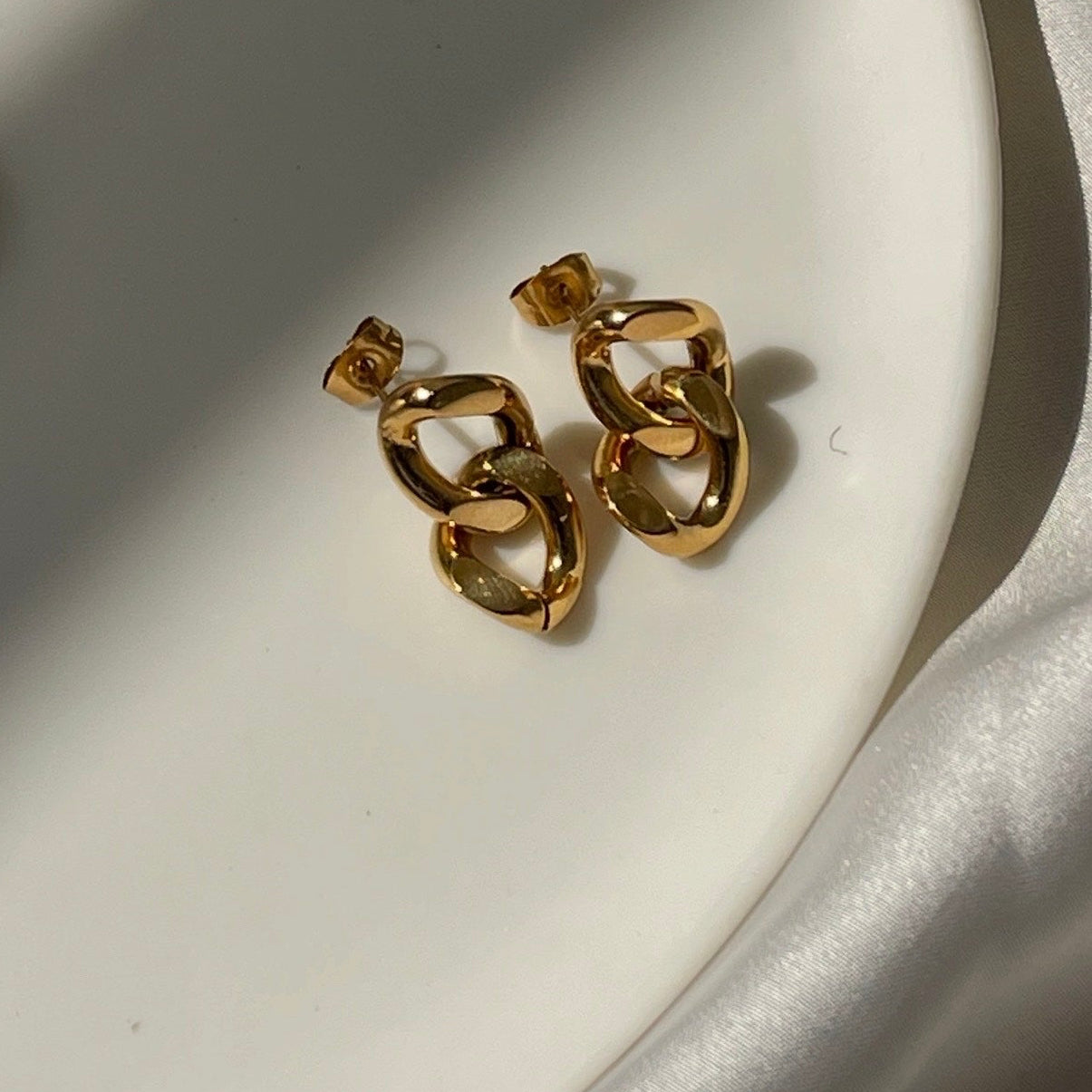 Cuban Chain Earrings