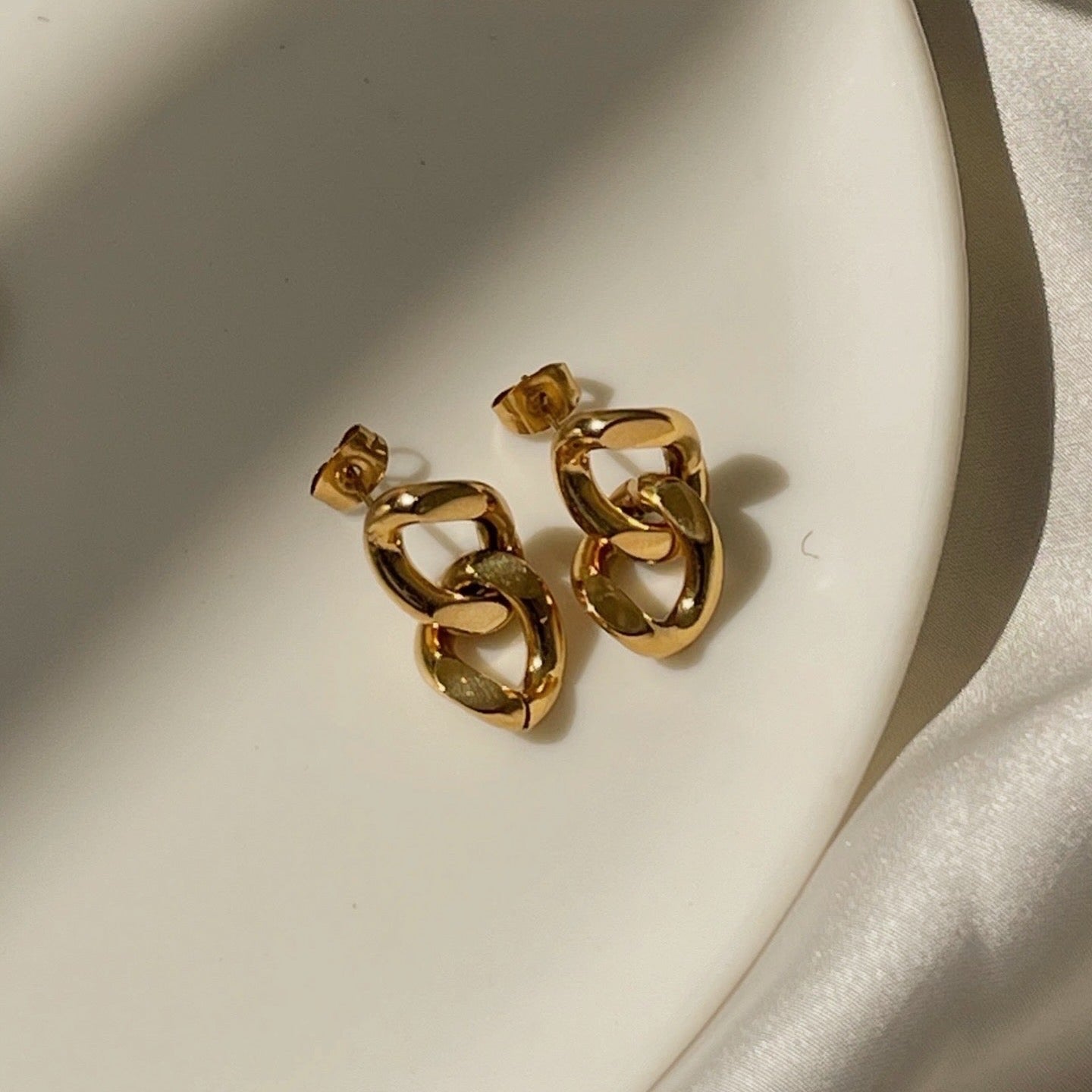 Cuban Chain Earrings