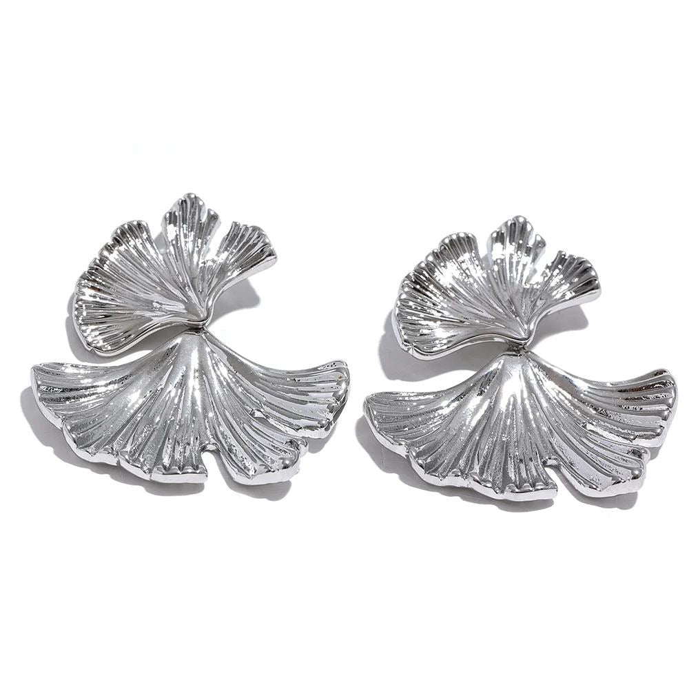 Silver Leaf Earrings