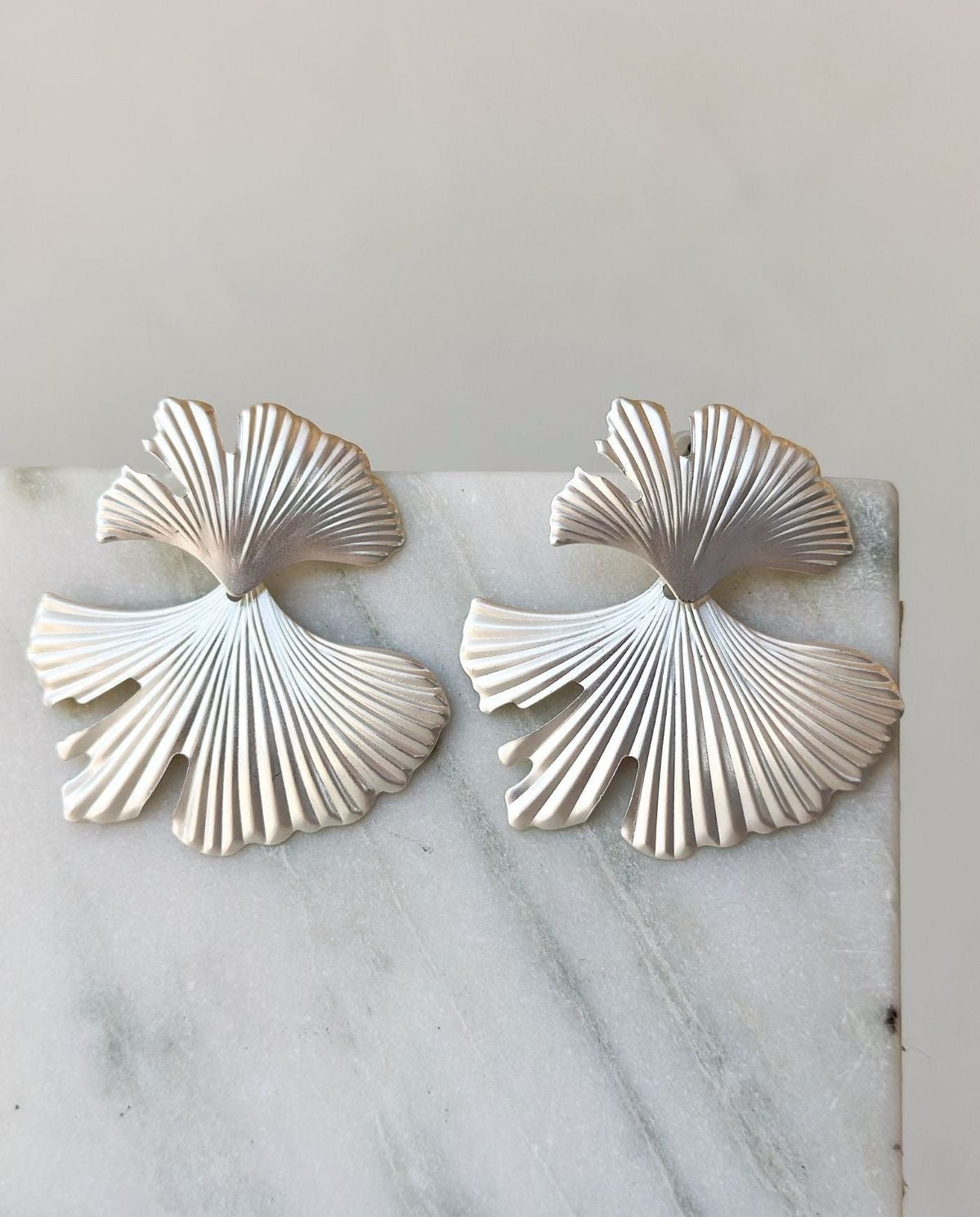 Silver Leaf Earrings
