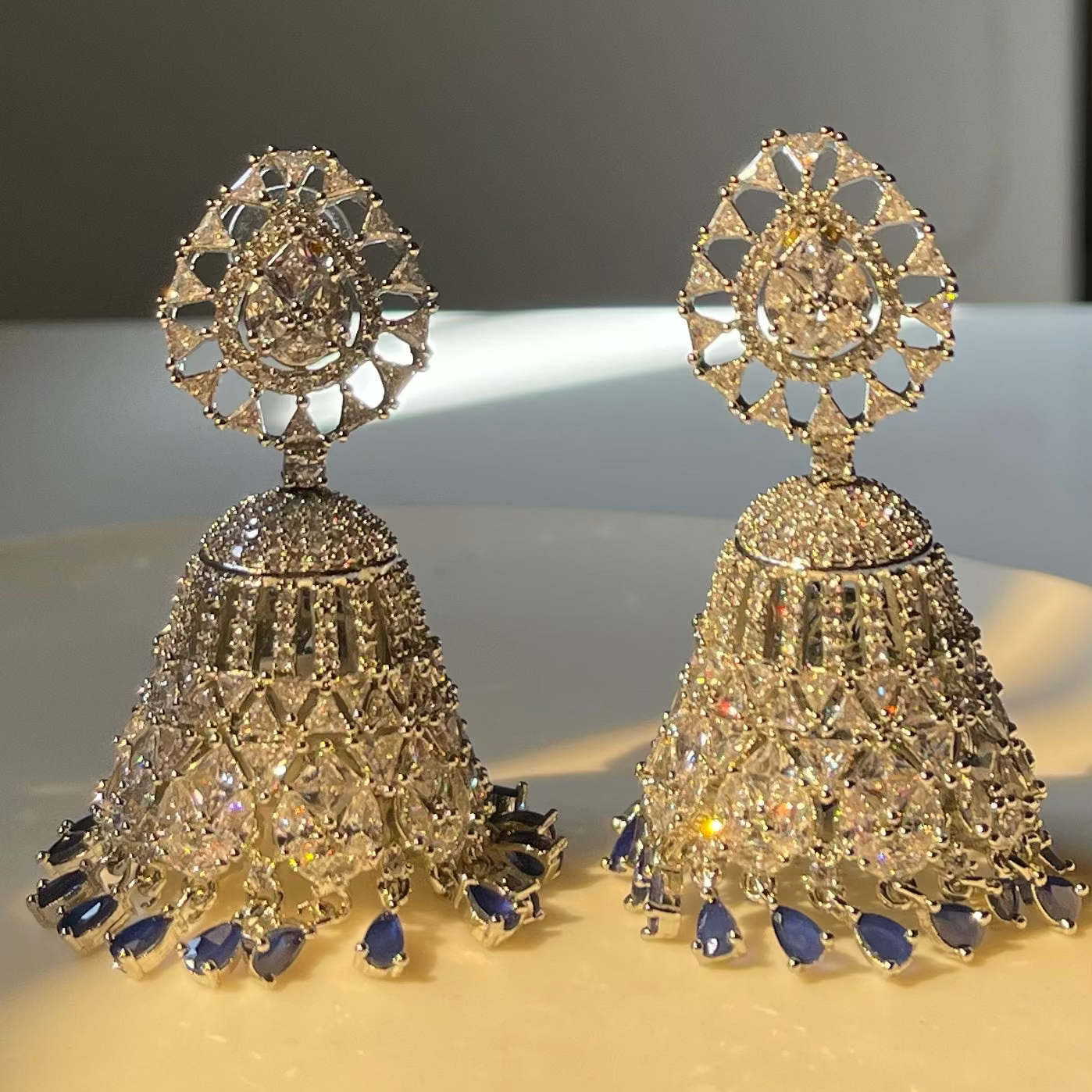 SILVER LOLITE EARRINGS