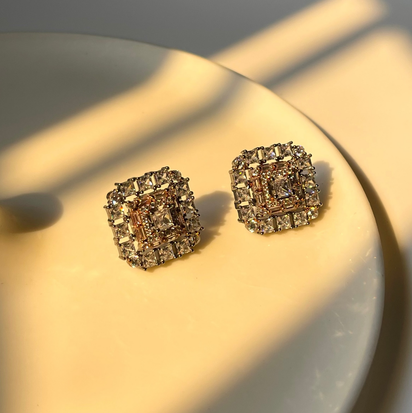 ORANGE TOPAZ STUDS
