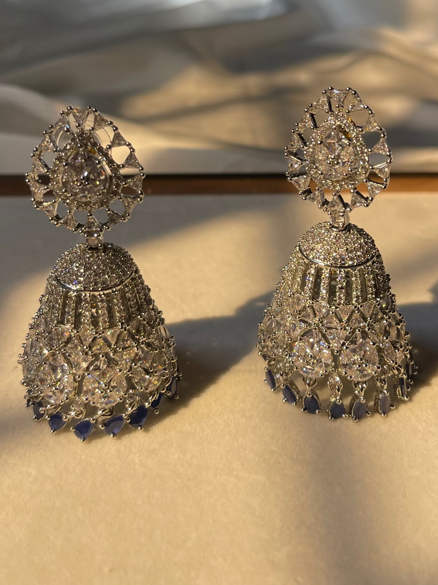 SILVER LOLITE EARRINGS