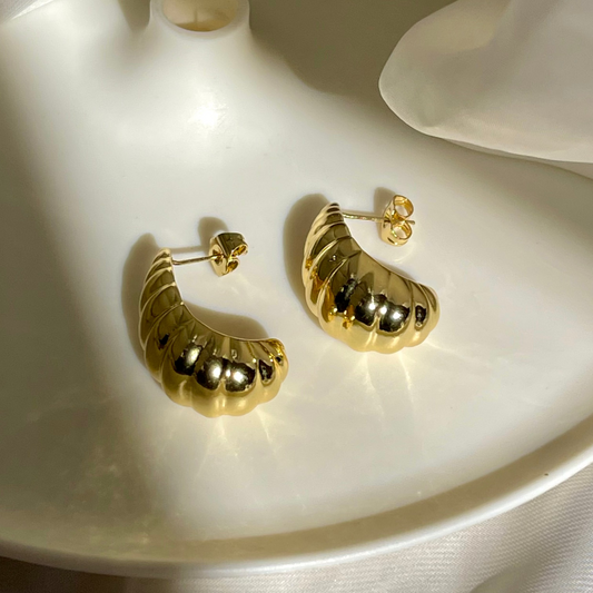 Crescent Stud Earrings