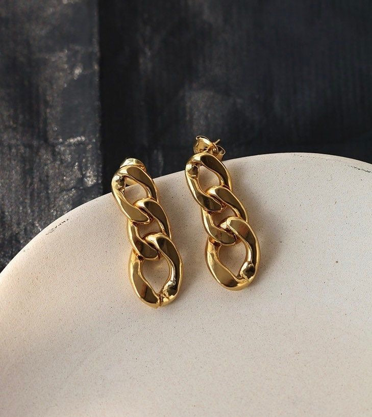 CUBAN CHAIN EARRINGS